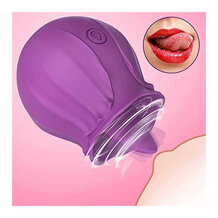 Rose Sex Stimulator for Women Pleasure, Rose Sex Toy for Woman with 10 Vibrating Modes, G spot Vibrator Clitoral Nipple Stimulat