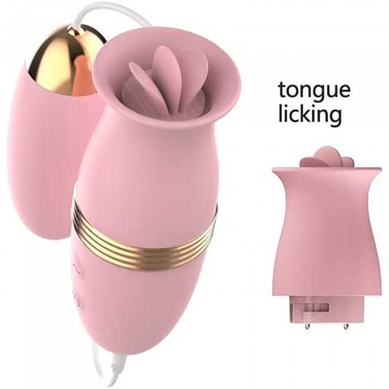 Nipple Vibrating Tongue Vibrator Clitoral Sucking Vibrator Suction Clit Sucker Dildo Sex Toys Womens Pink