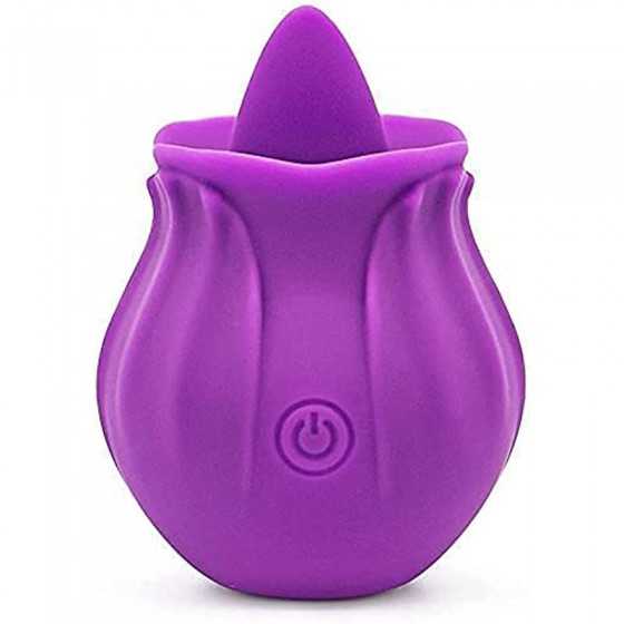 Rose Tongue Licker Rose Shape Rechargeable Female Adult Toy, Power Tongue Aspirator & Tongue Licker 10 Mode Suction Cup G Suck T