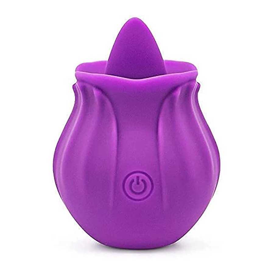 Rose Tongue Licker Rose Shape Rechargeable Female Adult Toy, Power Tongue Aspirator & Tongue Licker 10 Mode Suction Cup G Suck T