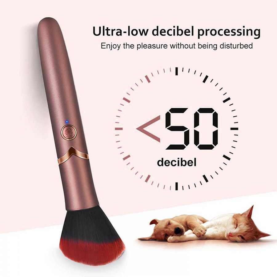 Pearlsvibe Makeup Brush Toy, Bullet Vibrator for Precision Clitoral Stimulation, G Spot Vibrator with 10 Vibration Modes, Mini N