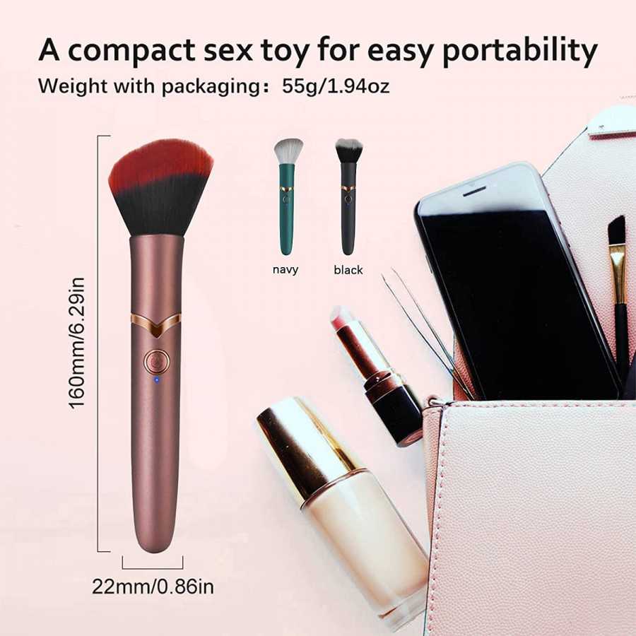 Pearlsvibe Makeup Brush Toy, Bullet Vibrator for Precision Clitoral Stimulation, G Spot Vibrator with 10 Vibration Modes, Mini N