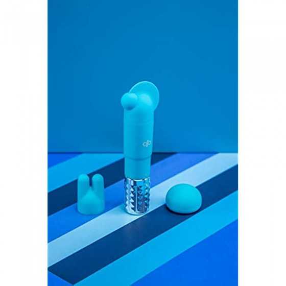 Rose Revitalize Massage Kit - Massager, Clitoral, External Massager Vibrator - 3 Ultrasilk Smooth Puria Silicone Attachments for