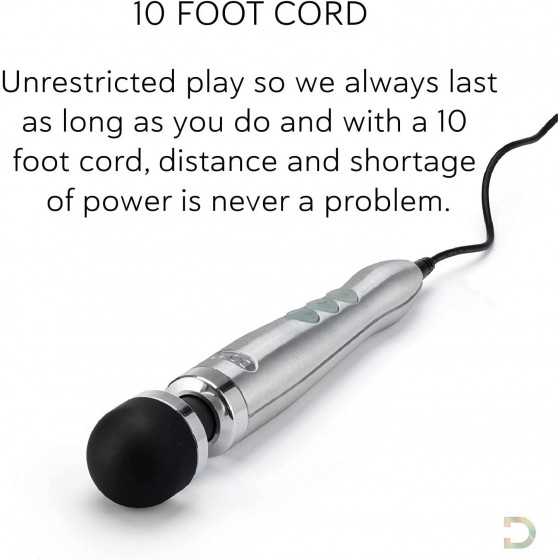 Premium Doxy Die Cast No. 3 - Luxurious Aluminum and Titanium Alloy Case -Wand Vibrator Body Massager - Body-Safe Medical-Grade 