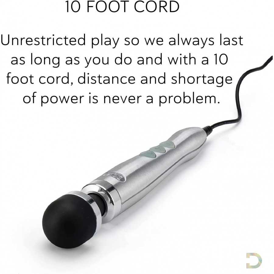 Premium Doxy Die Cast No. 3 - Luxurious Aluminum and Titanium Alloy Case -Wand Vibrator Body Massager - Body-Safe Medical-Grade 