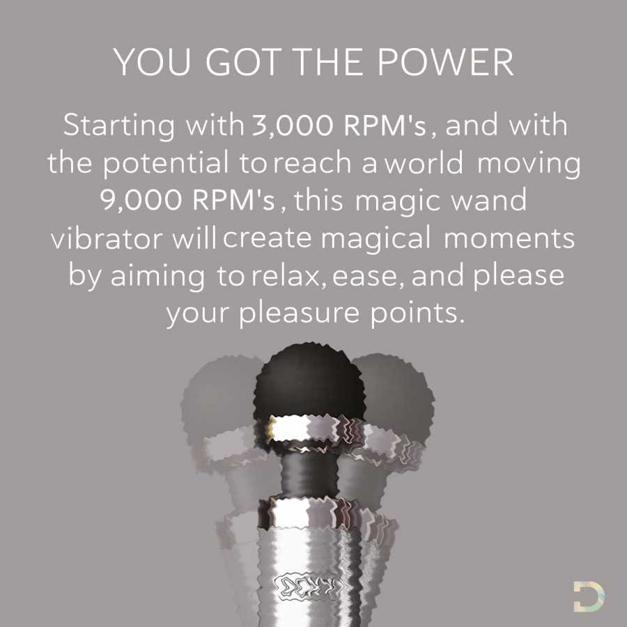 Premium Doxy Die Cast No. 3 - Luxurious Aluminum and Titanium Alloy Case -Wand Vibrator Body Massager - Body-Safe Medical-Grade 