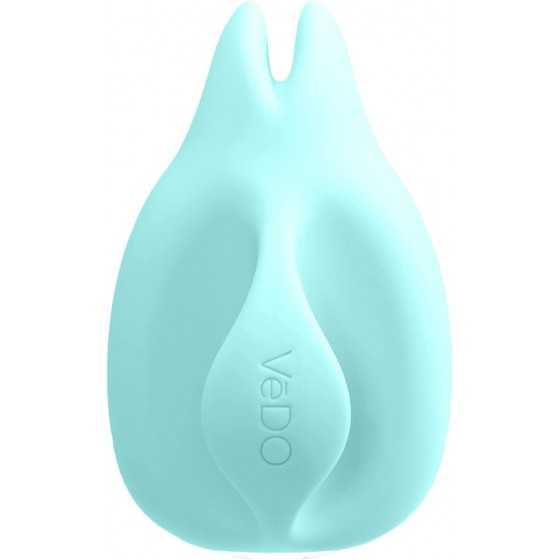 VeDO HUNI Rechargeable Lay-On Clitoral Vibrator Adult Sextoy for Women (Tease Me Turquoise)