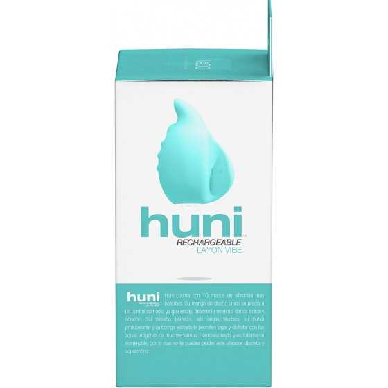 VeDO HUNI Rechargeable Lay-On Clitoral Vibrator Adult Sextoy for Women (Tease Me Turquoise)