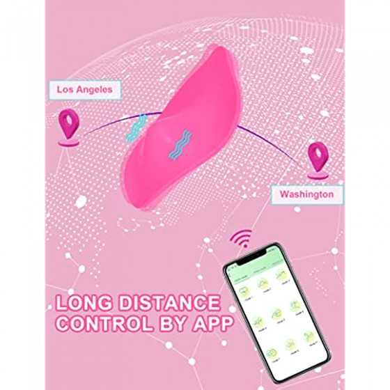 Wearable Vibrator Vibrating Panties with APP Control, Silicone Clitoral Vagina Stimulator Clit Nipple Teaser Adult Toy with 12 V