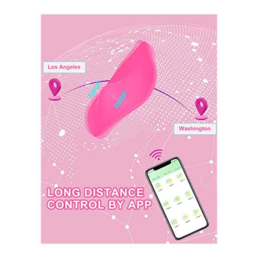 Wearable Vibrator Vibrating Panties with APP Control, Silicone Clitoral Vagina Stimulator Clit Nipple Teaser Adult Toy with 12 V