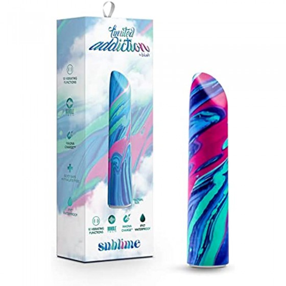 Limited Addiction Sublime Power Vibe - 10 Rumble Tech Powered Deep Rumbly Vibration Settings - Satin Smooth Texture - Rechargeab