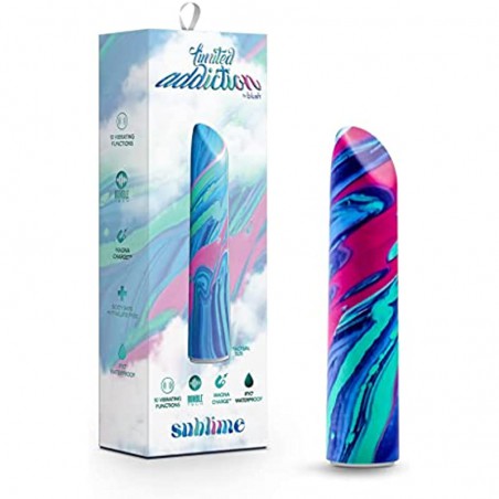 Limited Addiction Sublime Power Vibe - 10 Rumble Tech Powered Deep Rumbly Vibration Settings - Satin Smooth Texture - Rechargeab