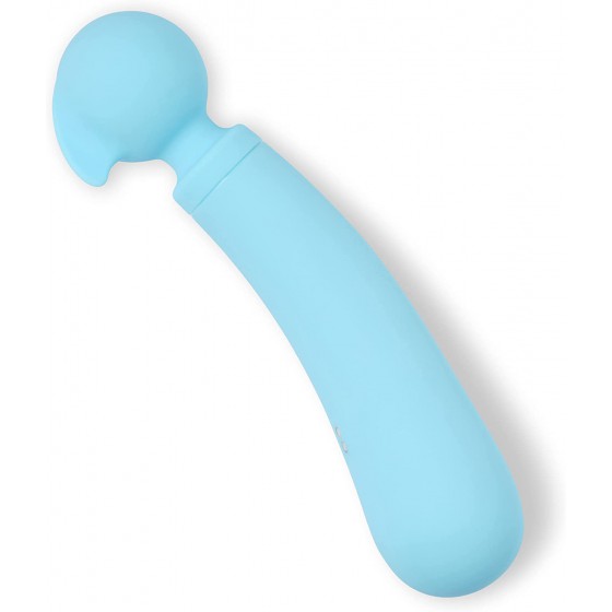 Sweet Vibes, Charmed | Dual-Action Silicone Massage , Handheld Cordless Waterproof Personal Massager, USB Rechargeable (Blue