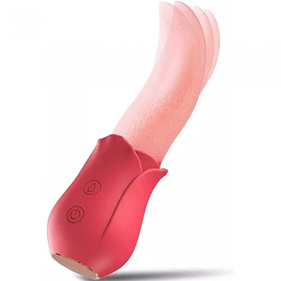 Rose Toy, Rose Sex Stimulator for Women, Clitoral G Spot Tongue Licking Vibrator Nipples Massager Vaginal Breast Anal Sex Toys f