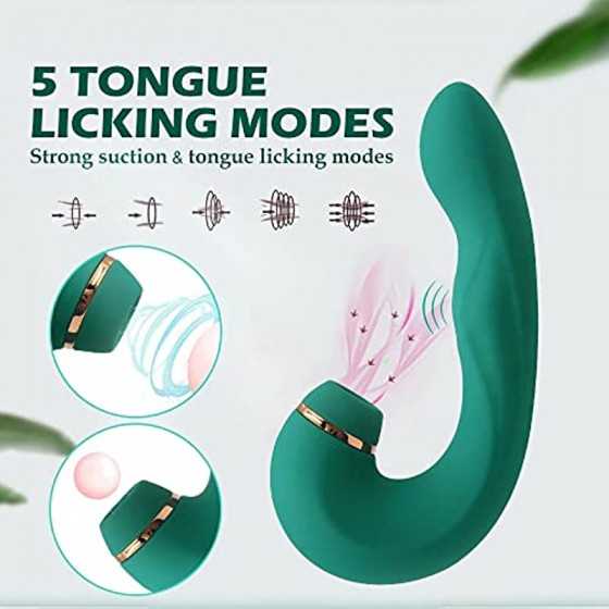 Female Masturbator 3 in 1 Clit Sucker Dildo G-Spot Vibrator Sucking Vibrators for Women Clitoral Stimulator Sex Toys