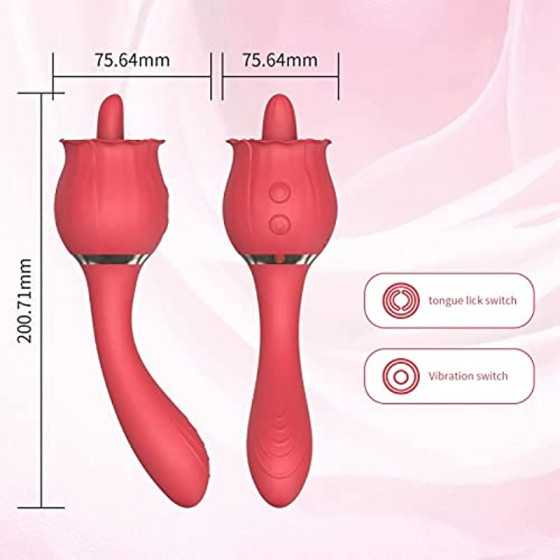 Rose Toy Vibrator for Women,Nipples Clitoris Stimulator,with 10 Modes & 20 Powerful Vibration,G Spot Clitoral Vibrator Dildo Sex