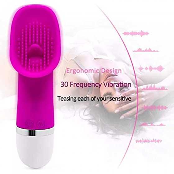 Clitoris Stimulator for Women 3 in 1 Rose Sex Adult Toy with Tongue Vagina Bullet Clit Licking Vibrator Nipple Licking Push G-sp