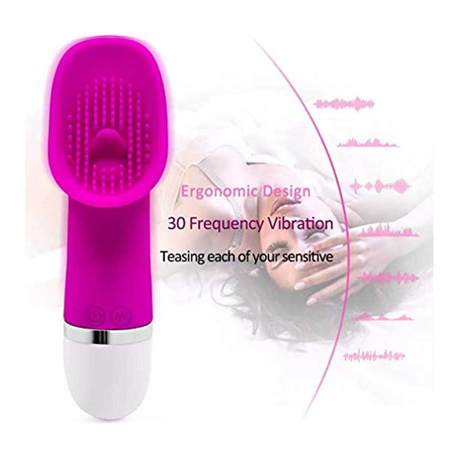 Clitoris Stimulator for Women 3 in 1 Rose Sex Adult Toy with Tongue Vagina Bullet Clit Licking Vibrator Nipple Licking Push G-sp