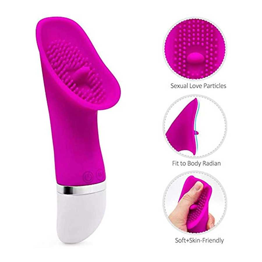 Clitoris Stimulator for Women 3 in 1 Rose Sex Adult Toy with Tongue Vagina Bullet Clit Licking Vibrator Nipple Licking Push G-sp
