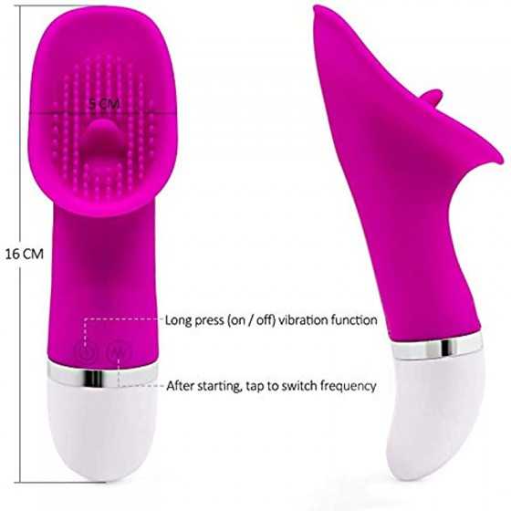 Clitoris Stimulator for Women 3 in 1 Rose Sex Adult Toy with Tongue Vagina Bullet Clit Licking Vibrator Nipple Licking Push G-sp
