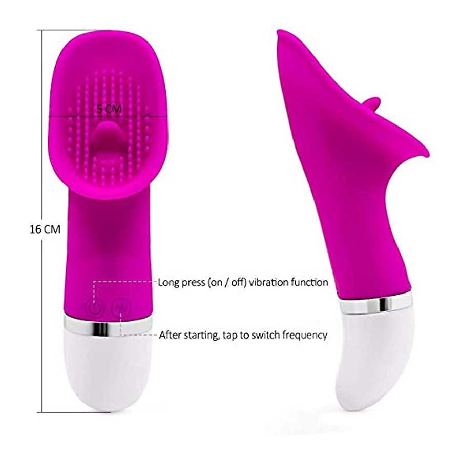Clitoris Stimulator for Women 3 in 1 Rose Sex Adult Toy with Tongue Vagina Bullet Clit Licking Vibrator Nipple Licking Push G-sp