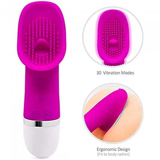 Clitoris Stimulator for Women 3 in 1 Rose Sex Adult Toy with Tongue Vagina Bullet Clit Licking Vibrator Nipple Licking Push G-sp
