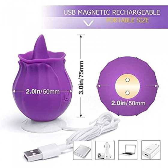 Sex Tongue for Licking, Rose Toy for Women Pleasure, Clitorals Stimulator, Electric Women Relaxing Toy, Woman Suction 10 Modes (