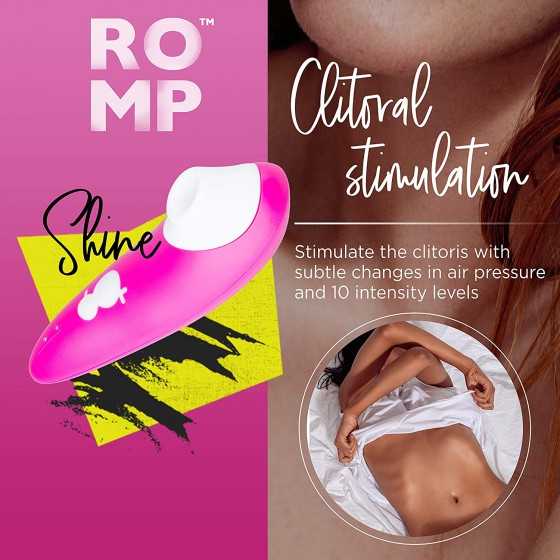 ROMP Shine Clitoral Sucking Toy - Clit Stimulator - Waterproof Clitoral Sucker Vibrator with 10 Intesity Levels - Vibrating Adul