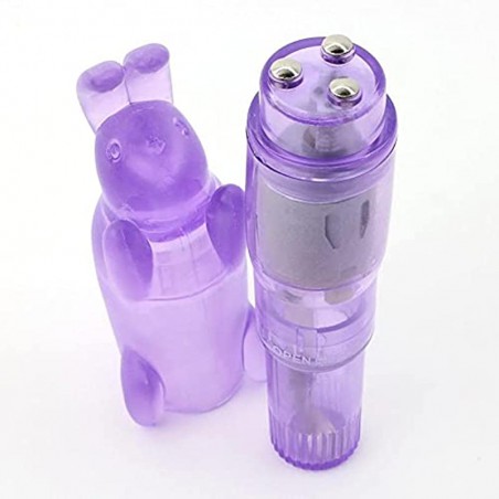 Pocket Rocket Vibrator - Removable Rabbit Tickler Sleeve - Powerful Clit Vibrations for Intense Orgasms