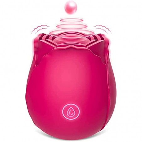 Rose Toy for Woman, Clitoral Nipple Stimulator Vibrator with 10 Tapping Modes, Vibrating Personal Massager Rose Vibrator Sex Toys for Female Couples Adult Sex Toys & Games -8