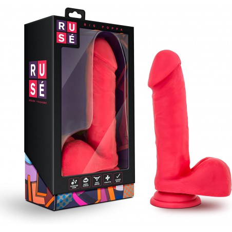 6k Ruse Big Poppa - 8” Realistic Dildo Premium Puria Platinum Cured Silicone - 2” Thick - Luxury UltraSilk Smooth - Strap On 
