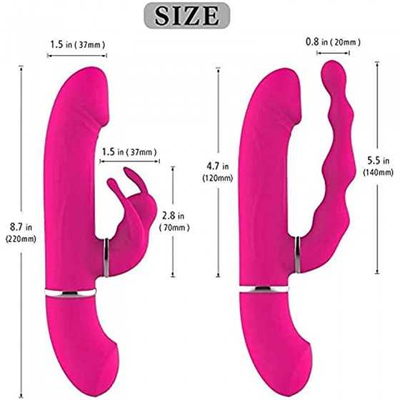 G Spot Clitoral Vibrator for Clit and Vagina Stimulation, Rechargeable Dildo Vibrator with Powerful Vibrations, Perfect Female S