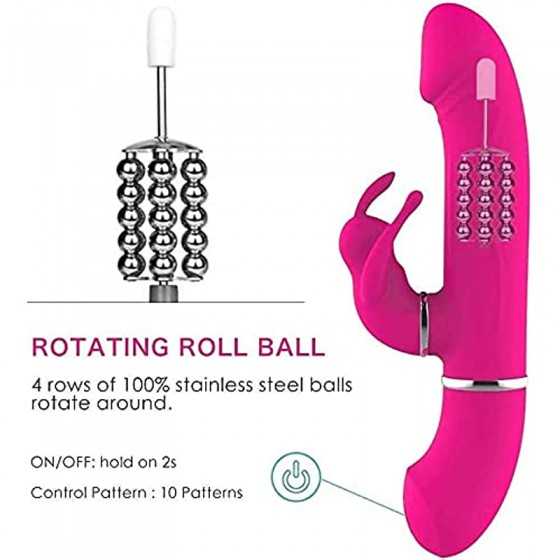 G Spot Clitoral Vibrator for Clit and Vagina Stimulation, Rechargeable Dildo Vibrator with Powerful Vibrations, Perfect Female S