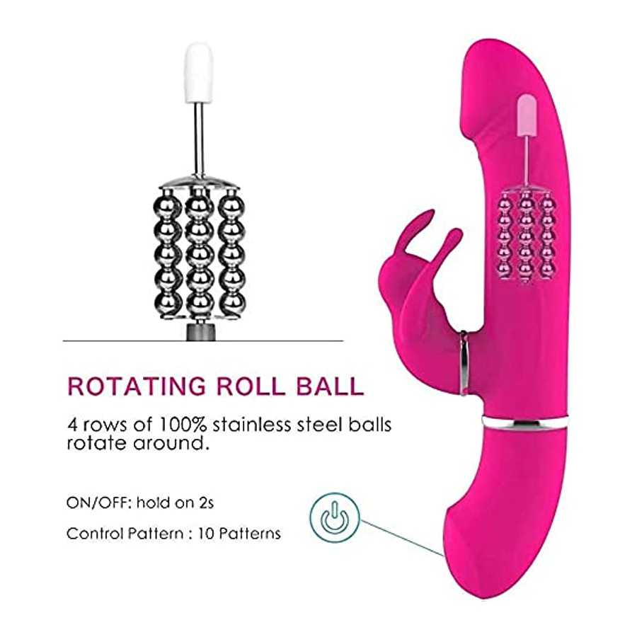 G Spot Clitoral Vibrator for Clit and Vagina Stimulation, Rechargeable Dildo Vibrator with Powerful Vibrations, Perfect Female S