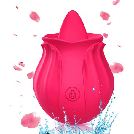 Rose Toy Vibrator for Women, Clitoral Nipple Stimulator-G spot Dildo Vibrator with 10 Pulsing Modes, Vibrating Rose Vibrators Adult Sex Toy for Woman-Rose Sex Stimulator for Women(Purple)