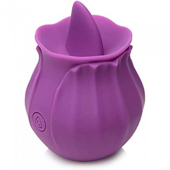 Inmi Bloomgasm Wild Violet, 10X Silicone Clit Licking Stimulator for Women, Made with Body Safe Silicone, USB Rechargeable and I
