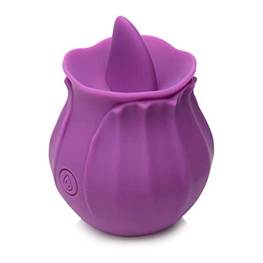 Inmi Bloomgasm Wild Violet, 10X Silicone Clit Licking Stimulator for Women, Made with Body Safe Silicone, USB Rechargeable and I