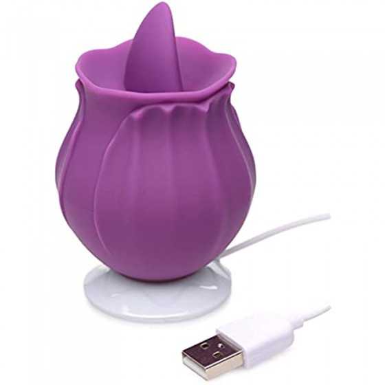 Inmi Bloomgasm Wild Violet, 10X Silicone Clit Licking Stimulator for Women, Made with Body Safe Silicone, USB Rechargeable and I