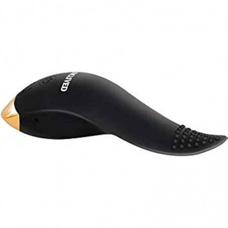 Evolved Love Is Back - Tip Tingler Silicone Rechargeable Flexible Tongue-Shaped Vibrator - Black/Copper