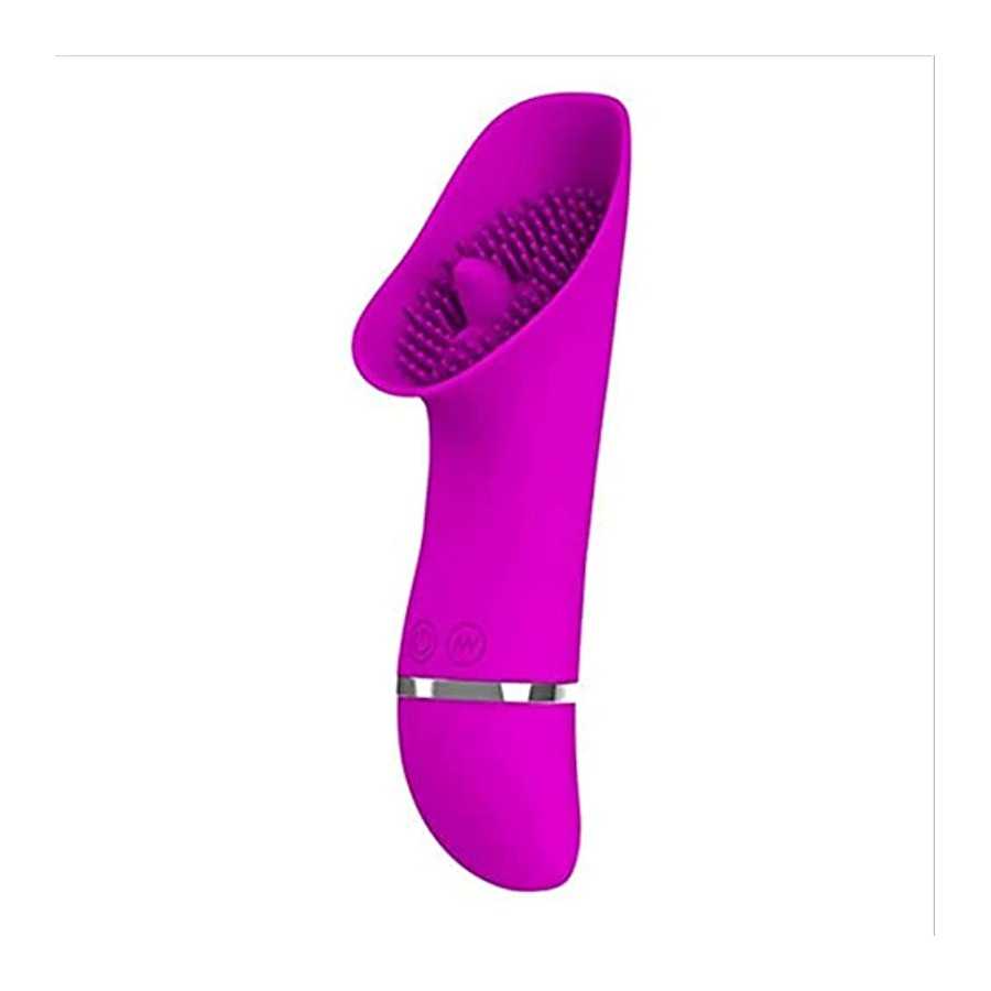 Clitoris Wearable Couple Vibrator with Tongue Licking 10 Vibrations Rechargeable Nipple Stimulator Adult Sex Toy Female Masturba