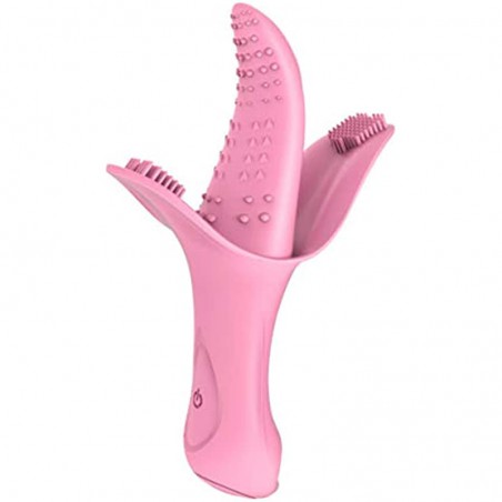 Healifty Tongue Licks Vibrator Vagina Sucking Massager Vibrator Clitorial Sex Stimulator Massager Oral Tongue Vagina Massager Women Sex Toys ( Pink )