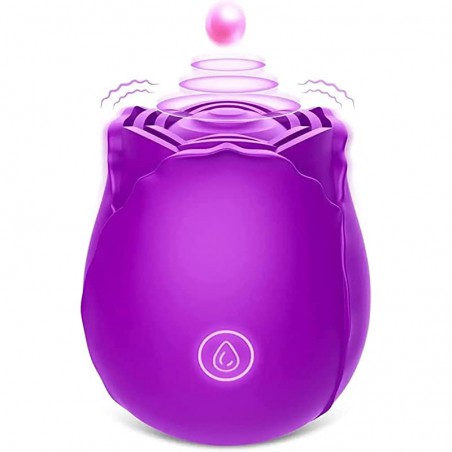 Rose Toy for Woman - Rose Sex Toys Vibrator Clitoral Stimulator for Women Pleasure Nipple G spot Thrusting Vibrator with 7 Vibration Tongue Licking Mini Adult Sex Toys & Games for Women Couples
