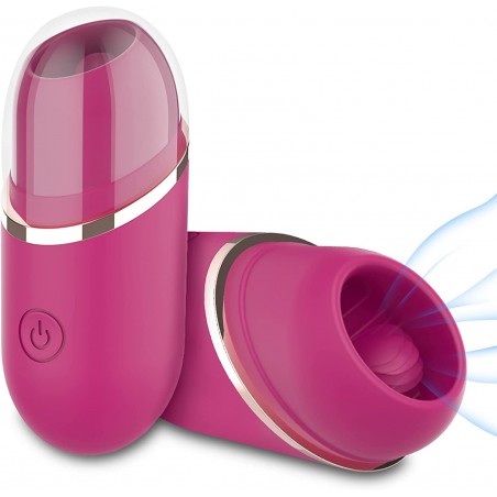 Fantasy Lover French KISS Rechargeable Silicon Tongue Clitoral Fluttering Suction Vibration  G-Spot Vibrator Stimulator Sucker for Woman Suction Vibrator Female