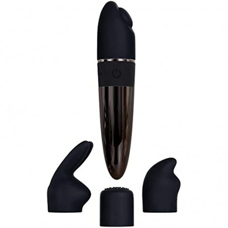 Evolved Love Is Back - Tiny Treasures - 7 Speed Rechargeable - 5 Piece Silicone Clitoral Vibrator Kit - Black