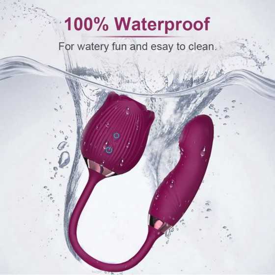 AJEYPMZ Female Massager Powerful Rose Vibrator Adult Sex Toy Female Clitoris Nipple Clit Sucker G Spot Vacuum Stimulator Dildo f