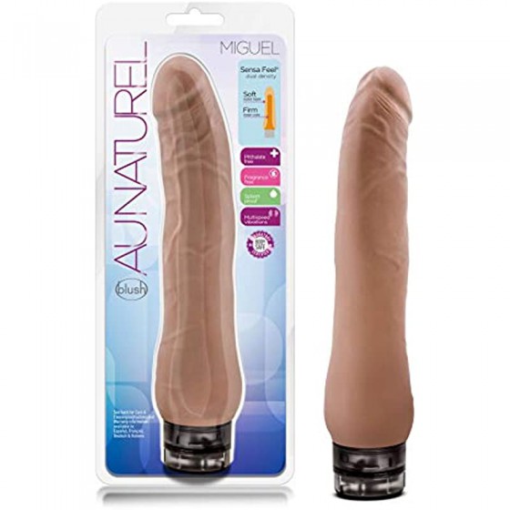 9" Sensa Feel Dual Density Long Vibrating Dildo - Waterproof - Multi Speed Realistic Slim Vibrator - Sex Toy for Women - Sex Toy