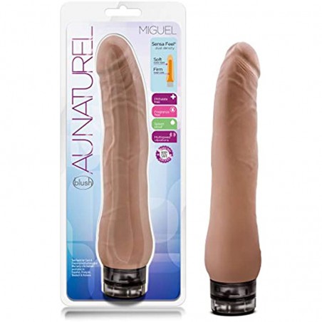 9" Sensa Feel Dual Density Long Vibrating Dildo - Waterproof - Multi Speed Realistic Slim Vibrator - Sex Toy for Women - Sex Toy