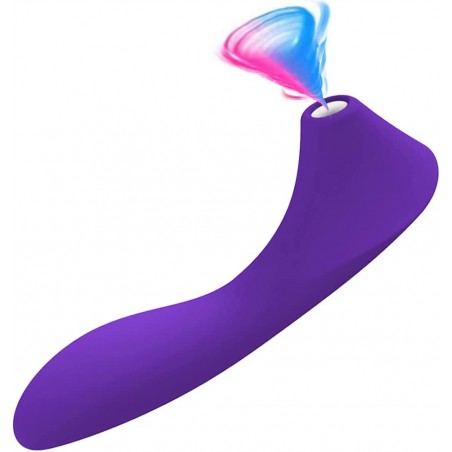 ANANSM Clitoral Sucking Vibrator for Women, Clit Sucker with 2 Modes Heating 7 Modes Vibrating Saterproof Rechargeable Nipple Stimulator Adult Sex Toys for Couples or Solo (Dark Blue)