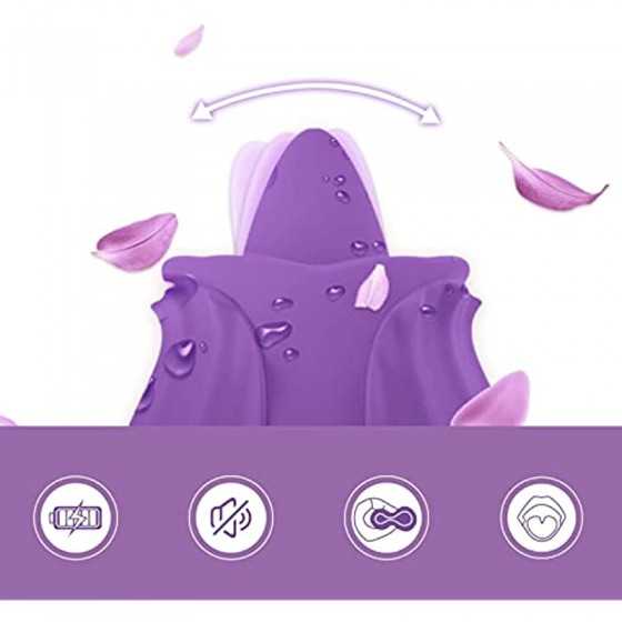 Rose Sex Stimulator for Women, Tongue Licking Mini Clitoral Vibrator Stimulator Vibrating Pleasure for Clitoris & Nipple Stimula