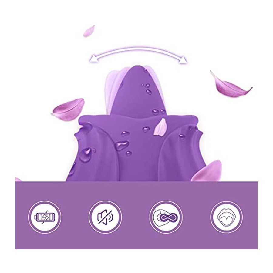 Rose Sex Stimulator for Women, Tongue Licking Mini Clitoral Vibrator Stimulator Vibrating Pleasure for Clitoris & Nipple Stimula
